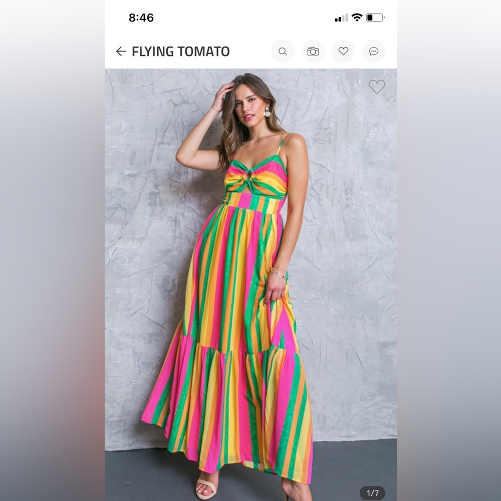 New Flying Tomato Striped Vacay Maxi
